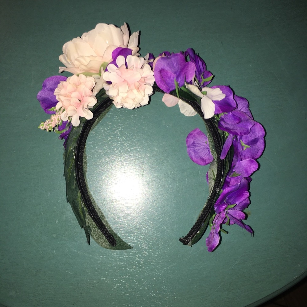 Peony and Wisteria Flower Crown